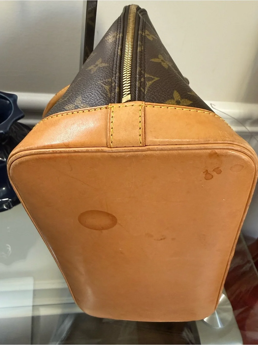 Louis Vuitton Monogram Alma PM Handbag in Brown and Tan